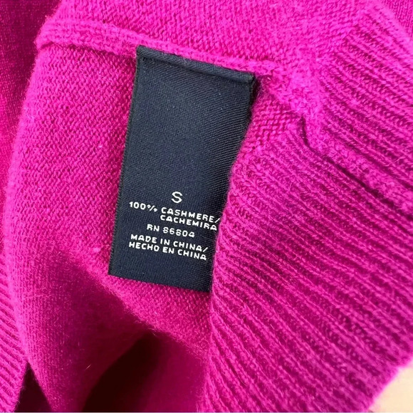 Magaschoni Classic V Neck Sweater Magenta Purple Small Bright Bold Statement - Picture 5 of 5